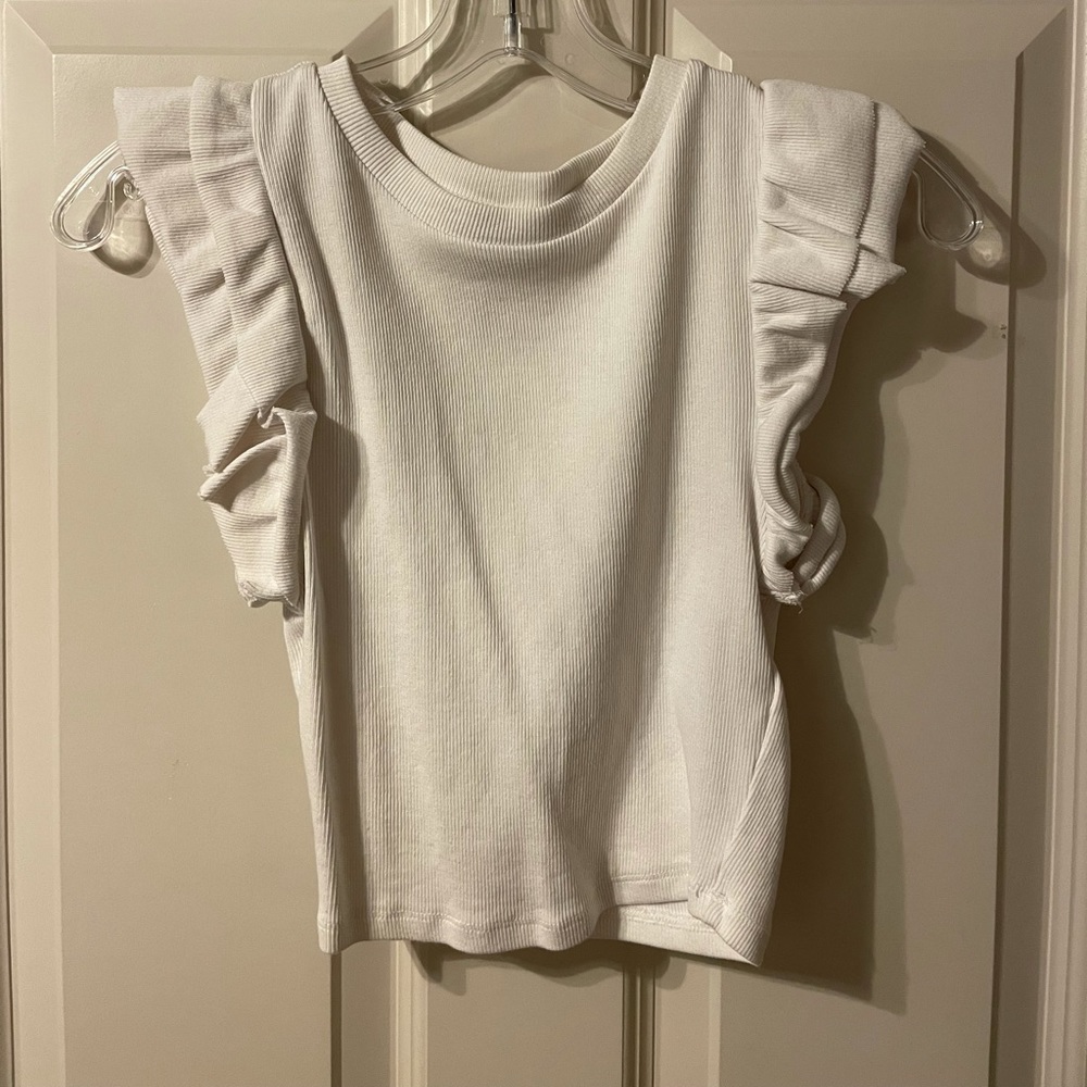 Zara ruffle tee